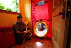 Blower door test